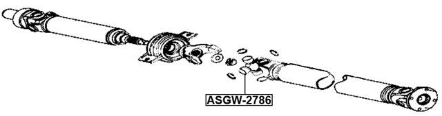 ASGW-2786 - CROSS SHAFT JOINT, DRIVE SHAFT 27X86