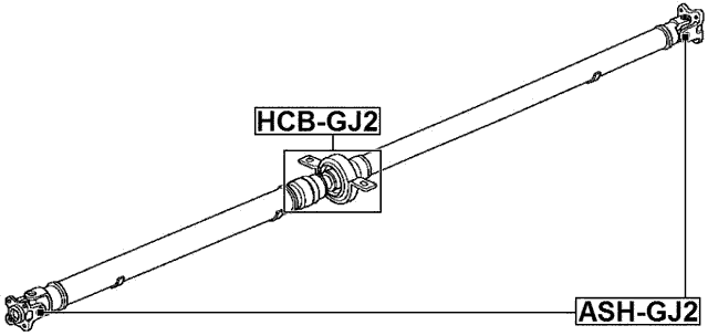 ASH-GJ2 - CROSS SHAFT JOINT, DRIVE SHAFT 20X52
