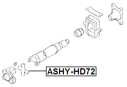 ASHY-HD72 - CROSS SHAFT JOINT, DRIVE SHAFT 35X72/106.5