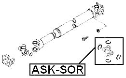 ASK-SOR - CROSS SHAFT JOINT, DRIVE SHAFT 28X48/77