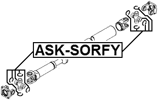 ASK-SORFY - CROSS SHAFT JOINT, DRIVE SHAFT 32X57/92
