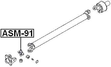 ASM-91 - CROSS SHAFT JOINT, DRIVE SHAFT 25X76.8