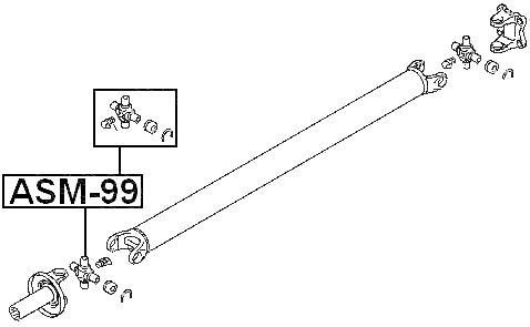 ASM-99 - CROSS SHAFT JOINT, DRIVE SHAFT 30X71.5/101