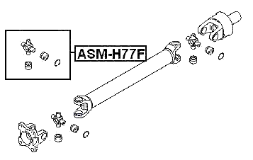 ASM-H77F - CROSS SHAFT JOINT, FRONT DRIVE SHAFT 25X65