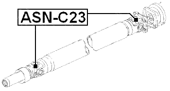 ASN-C23 - CROSS SHAFT JOINT, DRIVE SHAFT 24X43.5/65