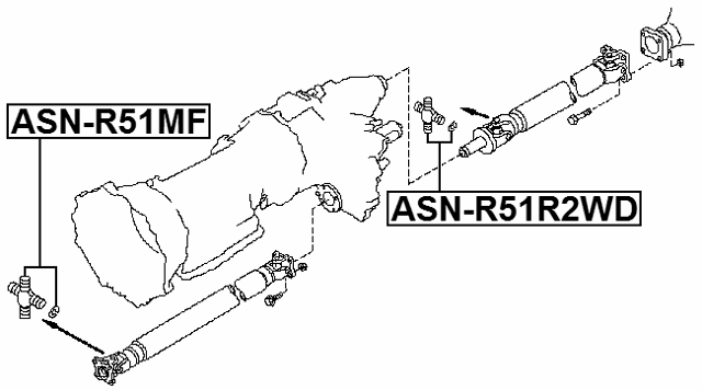 ASN-R51MF - CROSS SHAFT JOINT, DRIVE SHAFT 29X69/95