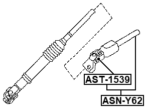 ASN-Y62 - LOWER INTERMEDIATE STEERING SHAFT