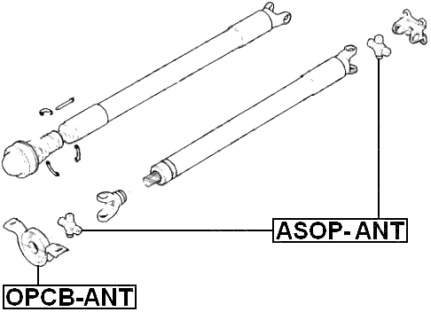 ASOP-ANT - CROSS SHAFT JOINT, DRIVE SHAFT 24X74.50