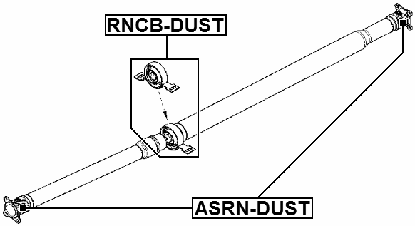 ASRN-DUST - CROSS SHAFT JOINT, DRIVE SHAFT 19X55.5