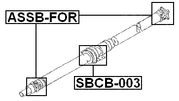 ASSB-FOR - CROSS SHAFT JOINT, DRIVE SHAFT 22X32.5/58