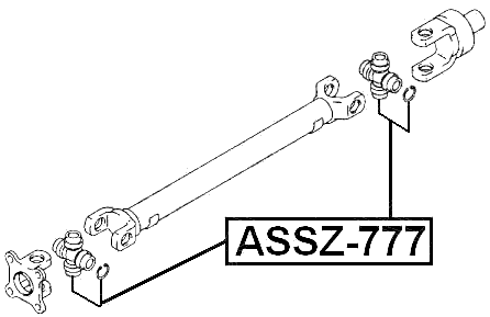 ASSZ-777 - CROSS SHAFT JOINT, DRIVE SHAFT 25X64