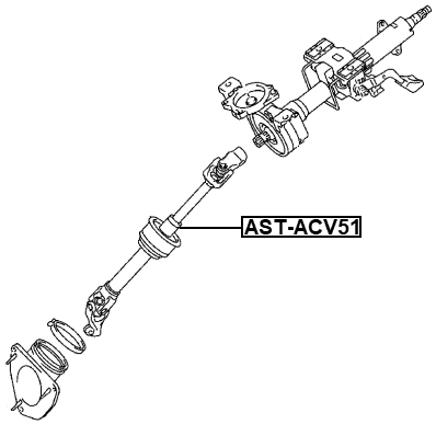 AST-ACV51 - INTERMEDIATE STEERING SHAFT