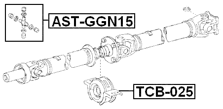 AST-GGN15 - CROSS SHAFT JOINT, DRIVE SHAFT 29X48/78