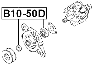 B10-50D - BALL BEARING 10X27X11