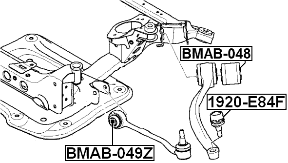 BMAB-048 - FRONT ROD BUSHING (HYDRO)