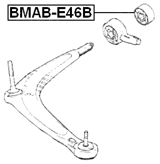 BMAB-E46B - REAR BUSHING WITHOUT BRACKET, FRONT CONTROL ARM