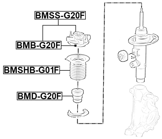 BMB-G20F - FRONT SHOCK ABSORBER BEARING