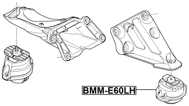 BMM-E60LH - LEFT ENGINE MOUNT (HYDRO)