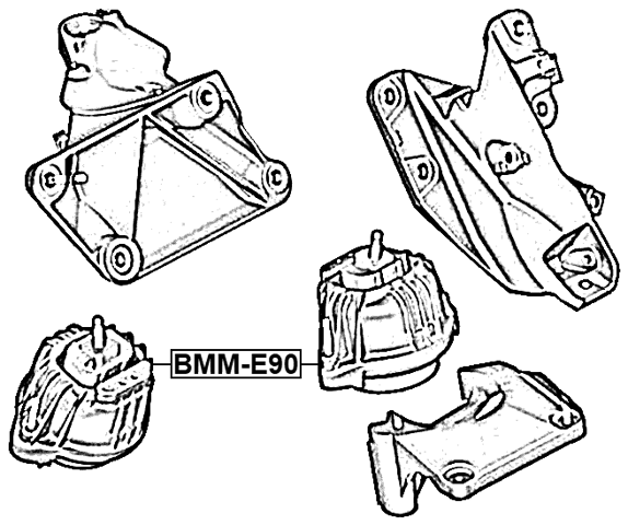 BMM-E90 - FRONT ENGINE MOUNT (HYDRO)