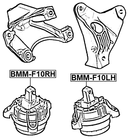 BMM-F10RH - RIGHT ENGINE MOUNT (HYDRO)