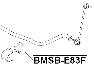 BMSB-E83F - FRONT STABILIZER BAR BUSH D22.5