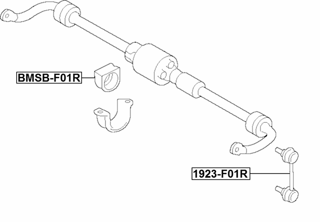 BMSB-F01R - REAR STABILIZER BAR BUSH D15