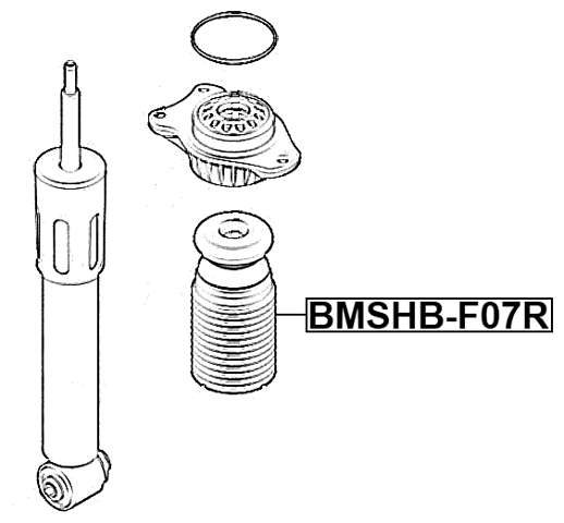 BMSHB-F07R - BOOT WITH JOUNCE BUMPER REAR SHOCK ABSORBER
