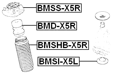 BMSHB-X5R - REAR SHOCK ABSORBER BOOT