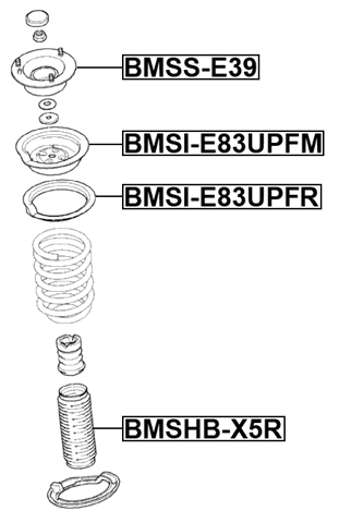 BMSI-E83UPFR - FRONT SPRING UPPER SEAT
