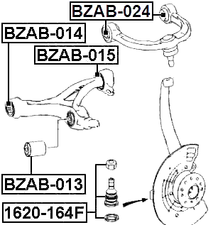 BZAB-015 - BUSHING, FRONT LOWER CONTROL ARM