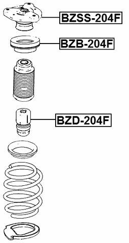 BZB-204F - FRONT SHOCK ABSORBER BEARING
