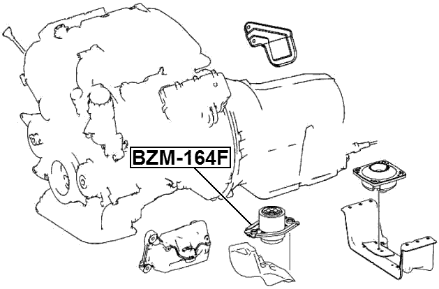 BZM-164F - FRONT ENGINE MOUNT (HYDRO)