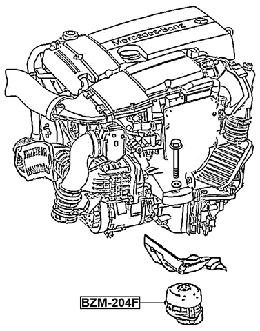 BZM-204F - FRONT ENGINE MOUNT (HYDRO)