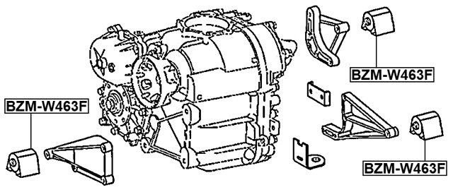 BZM-W463F - TRANSFER GEAR BOX MOUNT