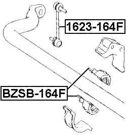 BZSB-164F - FRONT STABILIZER BAR BUSH D30