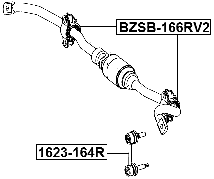 BZSB-166RV2 - REAR STABILIZER BAR BUSH D21.5