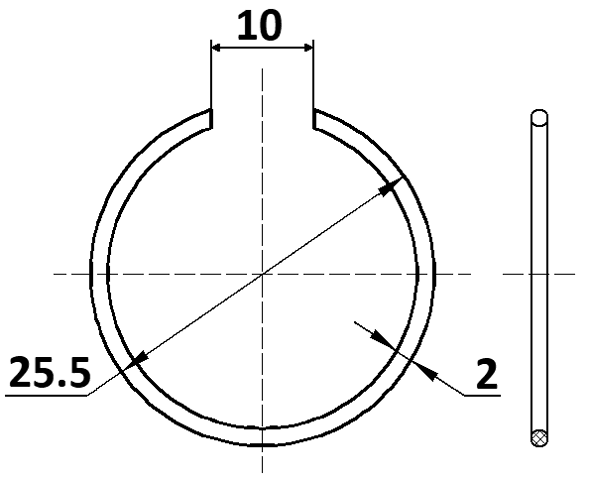 CC-1-25X2 - RETAINING RING 25.5X2
