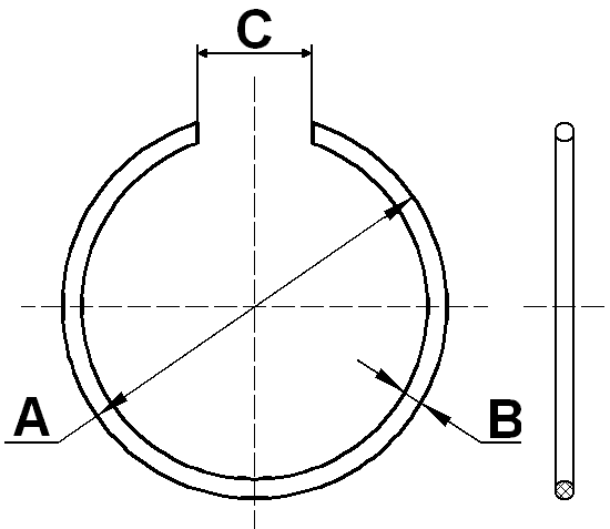 CC-1-29X2-2-PCS5 - RETAINING RING PCS 5