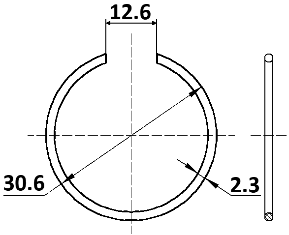 CC-1-30X2 - RETAINING RING 30.6X2.3