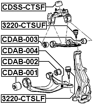 CDAB-001 - BUSHING, FRONT LOWER CONTROL ARM (HYDRO)