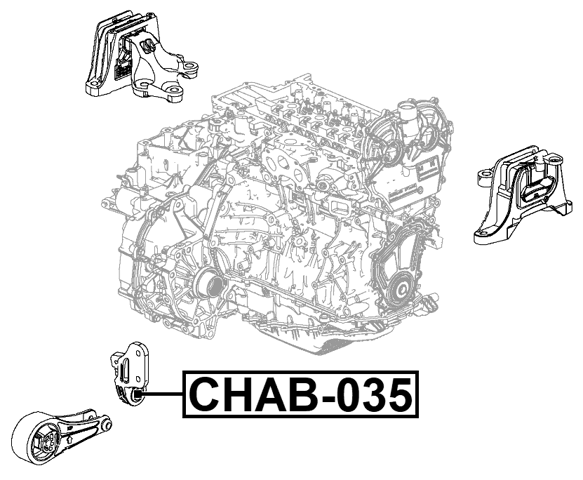 CHAB-035 - TRANSMISSION MOUNT BUSHING