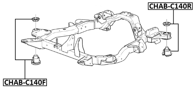 CHAB-C140F - SUBFRAME FRONT BUSHING