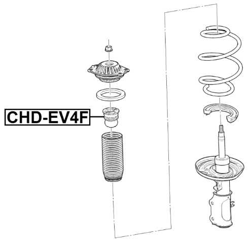 CHD-EV4F - FRONT SHOCK ABSORBER JOUNCE BUMPER