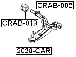 CRAB-019 - REAR BUSHING, FRONT LEFT CONTROL ARM