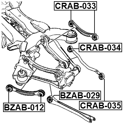 CRAB-034 - REAR TRANSVERSE ROD BUSHING