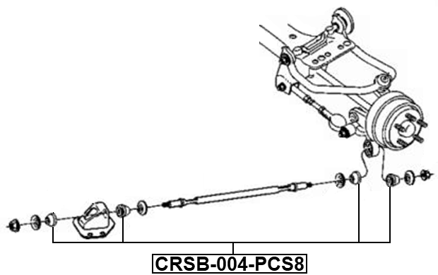 CRSB-004-PCS8 - BUSH, REAR LATERAL CONTROL ROD PCS 8