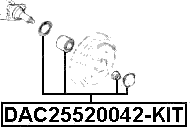DAC25520042-KIT - REAR WHEEL BEARING REPAIR KIT 25X52X42