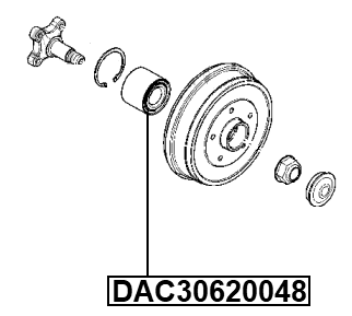 DAC30620048 - REAR WHEEL BEARING 30X62X48