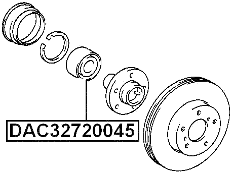 DAC32720045 - FRONT WHEEL BEARING 32X72X45