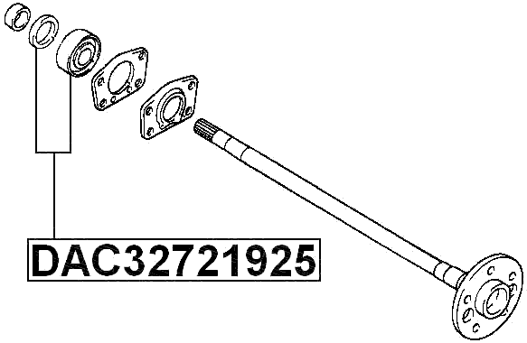 DAC32721925 - REPAIR KIT, BALL BEARING REAR AXLE SHAFT 32X72X19X25